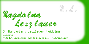 magdolna leszlauer business card